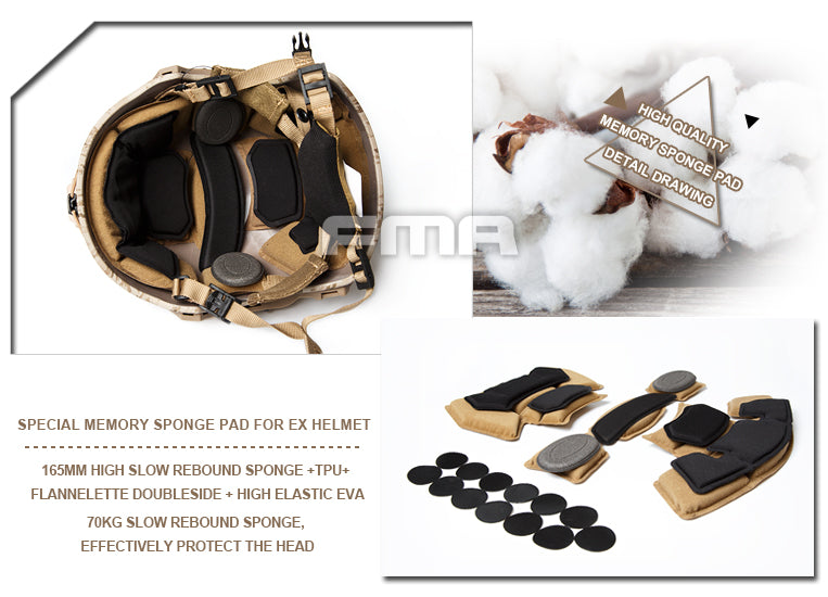 FMA TWF Tactical EXF Ballistic Helmet (L/XL) - AOR1 (TB1268A) - APEXTAC GEAR