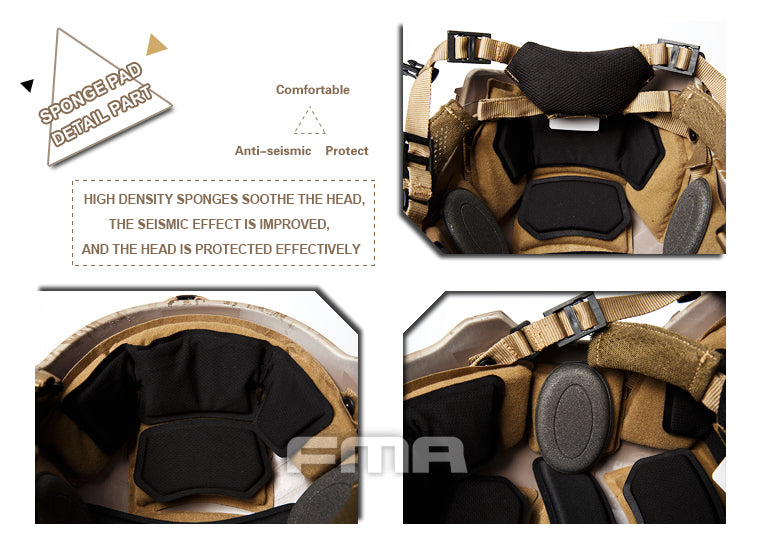 FMA TWF Tactical EXF Ballistic Helmet (L/XL) - AOR1 (TB1268A) - APEXTAC GEAR