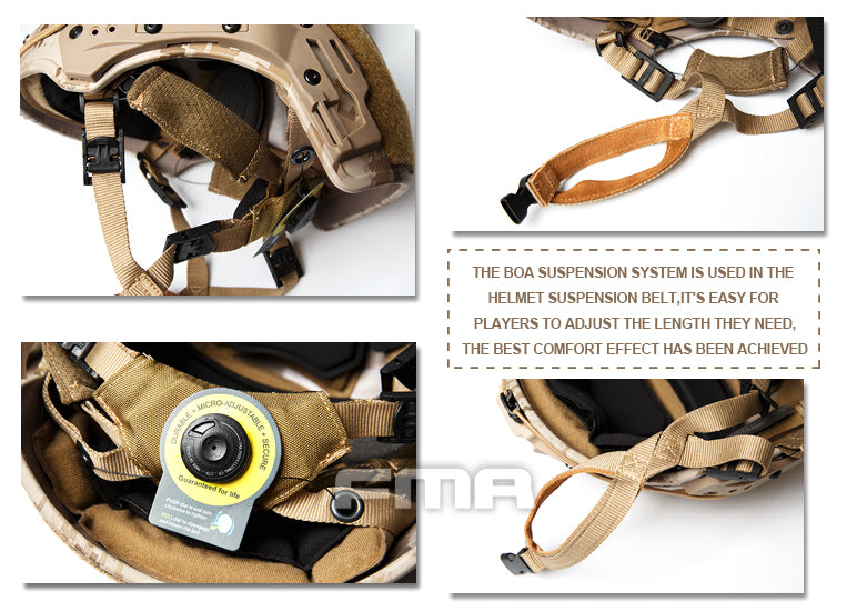 FMA TWF Tactical EXF Ballistic Helmet (L/XL) - AOR1 (TB1268A) - APEXTAC GEAR