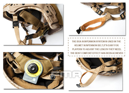 FMA TWF Tactical EXF Ballistic Helmet (L/XL) - AOR1 (TB1268A) - APEXTAC GEAR