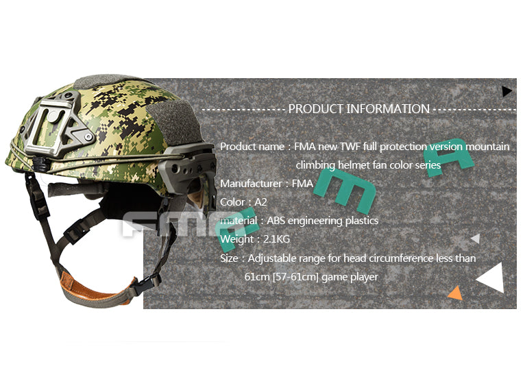 FMA TWF Tactical EXF Ballistic Helmet (L/XL) - AOR2 (TB1268A) - APEXTAC GEAR
