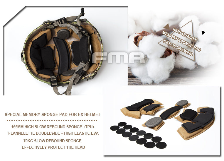 FMA TWF Tactical EXF Ballistic Helmet (L/XL) - AOR2 (TB1268A) - APEXTAC GEAR