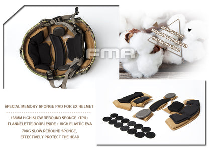 FMA TWF Tactical EXF Ballistic Helmet (L/XL) - AOR2 (TB1268A) - APEXTAC GEAR