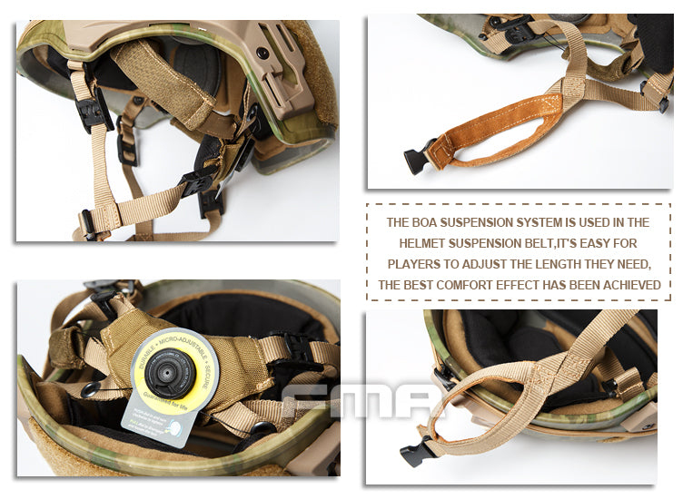 FMA TWF Tactical EXF Ballistic Helmet (L/XL) - ATACS-FG (TB1268A) - APEXTAC GEAR