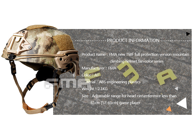 FMA TWF Tactical EXF Ballistic Helmet (L/XL) - ATACS (TB1268A) - APEXTAC GEAR