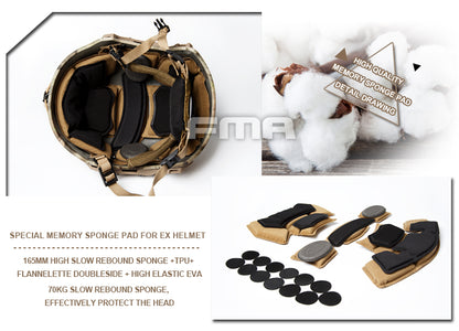 FMA TWF Tactical EXF Ballistic Helmet (L/XL) - ATACS (TB1268A) - APEXTAC GEAR