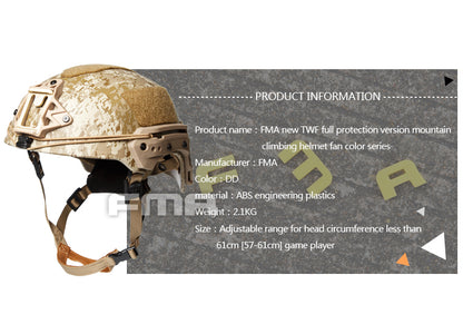 FMA TWF Tactical EXF Ballistic Helmet (L/XL) - Digital Desert (TB1268A) - APEXTAC GEAR