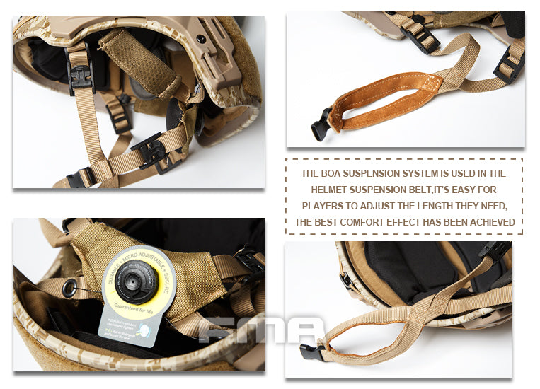 FMA TWF Tactical EXF Ballistic Helmet (L/XL) - Digital Desert (TB1268A) - APEXTAC GEAR