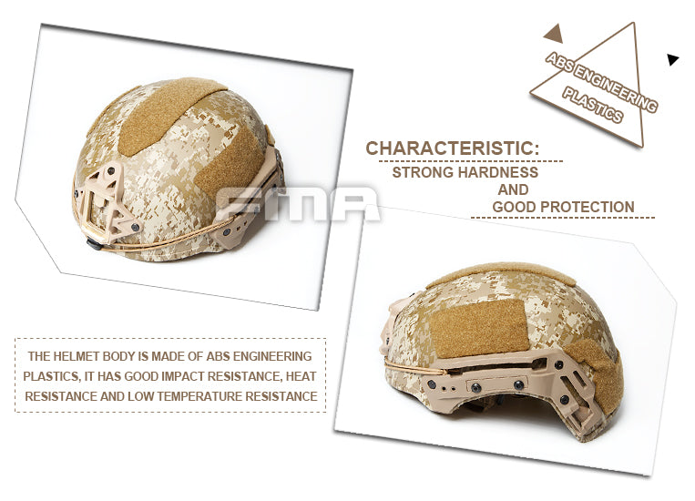 FMA TWF Tactical EXF Ballistic Helmet (L/XL) - Digital Desert (TB1268A) - APEXTAC GEAR