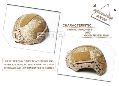 FMA TWF Tactical EXF Ballistic Helmet (L/XL) - Digital Desert (TB1268A) - APEXTAC GEAR