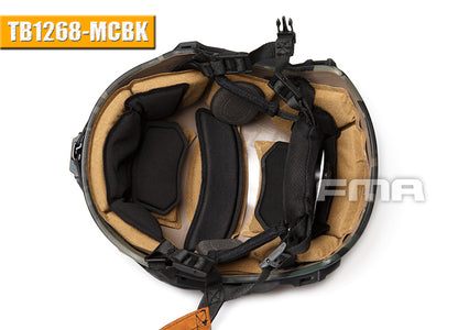 FMA TWF Tactical EXF Ballistic Helmet (L/XL) - Multicam BLACK (TB1268A) - APEXTAC GEAR
