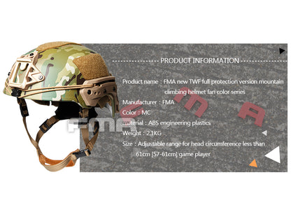 FMA TWF Tactical EXF Ballistic Helmet (L/XL) - Crye MC (TB1268A) - APEXTAC GEAR