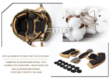 FMA TWF Tactical EXF Ballistic Helmet (L/XL) - Crye MC (TB1268A) - APEXTAC GEAR