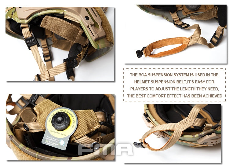 FMA TWF Tactical EXF Ballistic Helmet (L/XL) - Crye MC (TB1268A) - APEXTAC GEAR