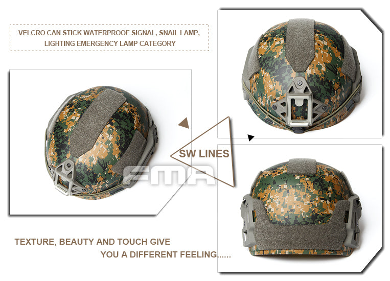 FMA TWF Tactical EXF Ballistic Helmet (L/XL) - MARPAT Woodland (TB1268A) - APEXTAC GEAR