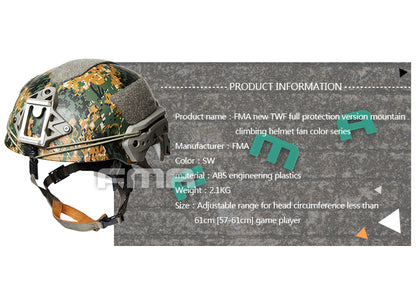 FMA TWF Tactical EXF Ballistic Helmet (L/XL) - MARPAT Woodland (TB1268A) - APEXTAC GEAR