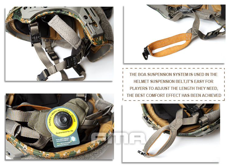 FMA TWF Tactical EXF Ballistic Helmet (L/XL) - MARPAT Woodland (TB1268A) - APEXTAC GEAR