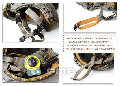 FMA TWF Tactical EXF Ballistic Helmet (L/XL) - MARPAT Woodland (TB1268A) - APEXTAC GEAR