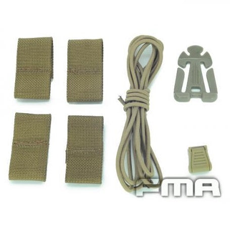 FMA Helmet Modified with Rubber Suits - DE (TB782) - APEXTAC GEAR