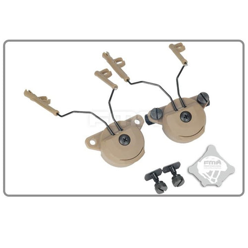 FMA EX Headset and Helmet Rail Adapter Set GEN1 - TAN (TB997) - APEXTAC GEAR