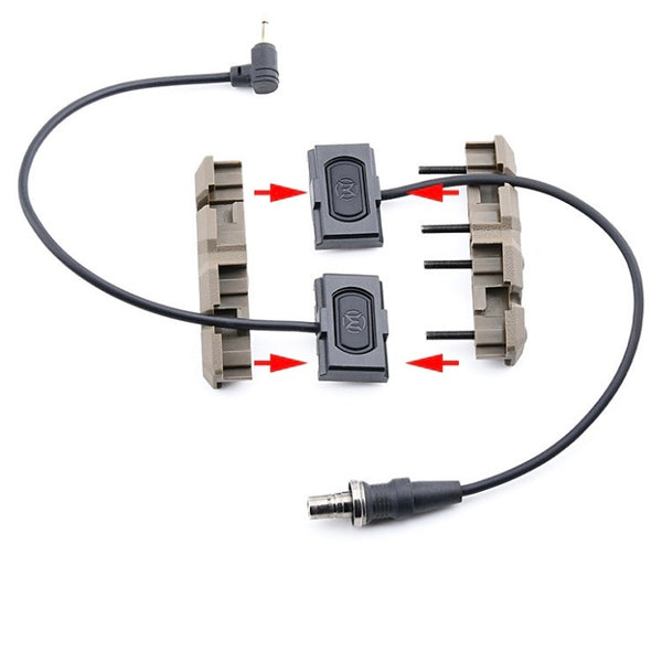 WADSN DUAL HRF RAMP M-Button Switch Cage Rail Mount Device (WD07030 ...