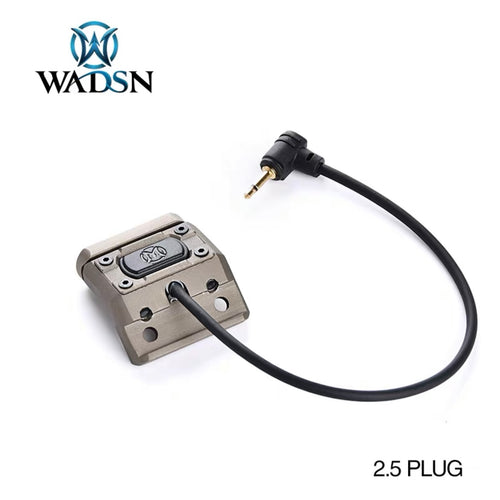 WADSN ModButton Offset Rail Mount Pressure Switch for PEQ Laser 2.5mm Plug - TAN - APEXTAC GEAR