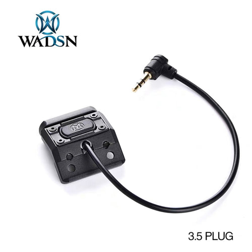 WADSN ModButton Offset Rail Mount Pressure Switch for PEQ Laser 3.5mm Plug - BK - APEXTAC GEAR