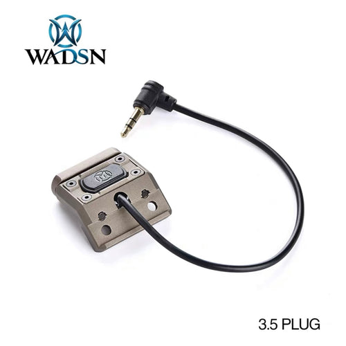 WADSN ModButton Offset Rail Mount Pressure Switch for PEQ Laser 3.5mm Plug - TAN - APEXTAC GEAR