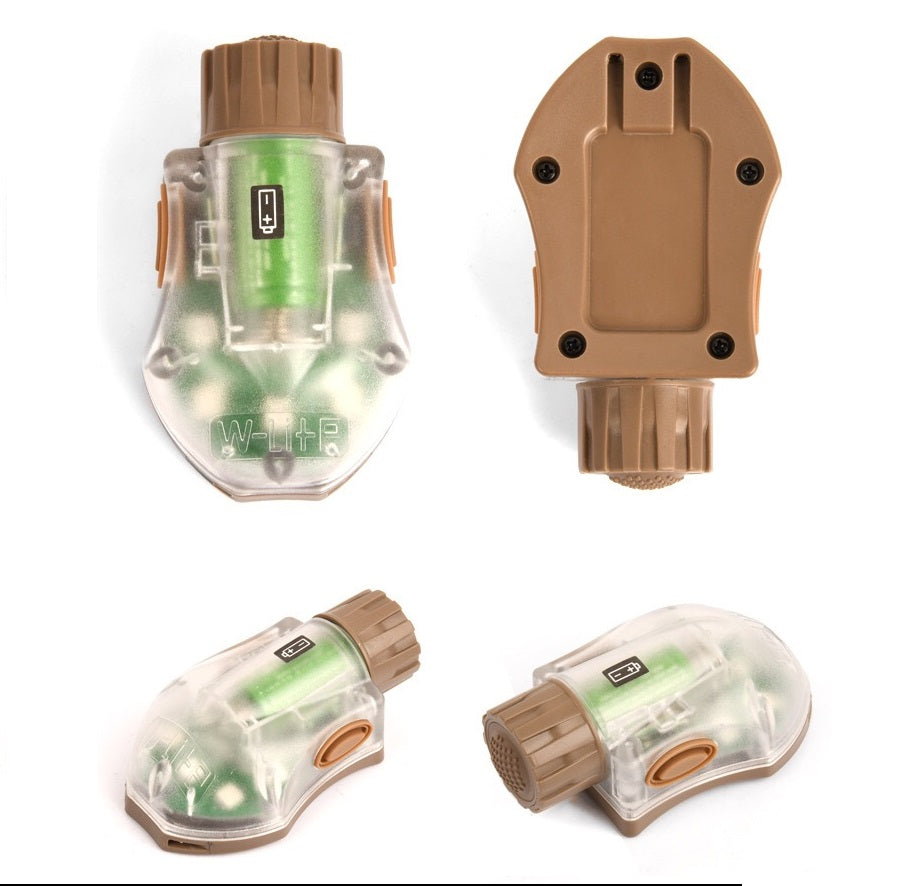 WADSN Manta Strobe Military Version Helmet Strobe - TAN (3 Colors) (WD03002) - APEXTAC GEAR