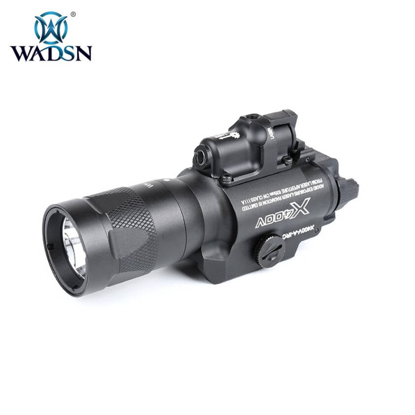 WADSN X400V Tactical LED Pistol Strobe Light w/ Red Laser - BLACK (WD04020) - APEXTAC GEAR