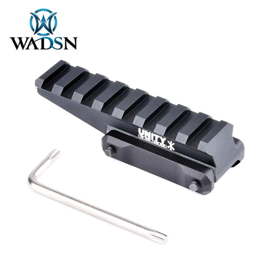 WADSN FAST Optics Riser Mount Red Dot Rail Mount for 20mm Rail - BLACK (WS02007) - APEXTAC GEAR