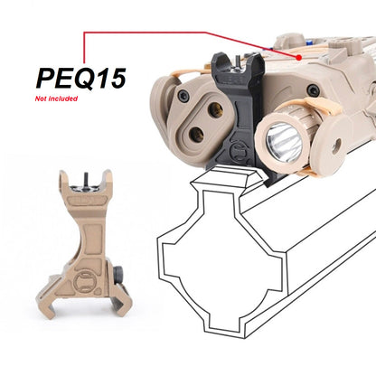 WADSN LEAF CNC Rail Mount Flip Back Up Sight for PEQ15 - APEXTAC GEAR