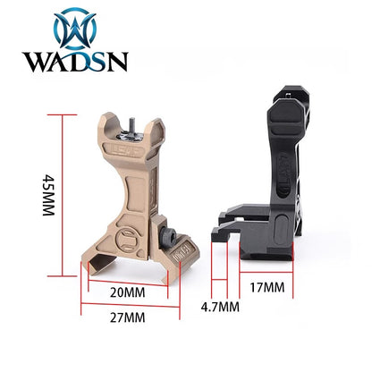 WADSN LEAF CNC Rail Mount Flip Back Up Sight for PEQ15 - APEXTAC GEAR