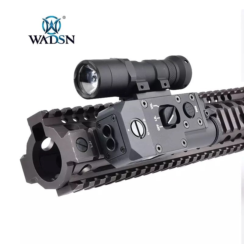 WADSN CQBL Close Quarters Battle Laser Aiming Unit w/ Flashlight Mount - TAN - APEXTAC GEAR