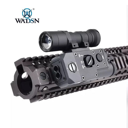 WADSN CQBL Close Quarters Battle Laser Aiming Unit w/ Flashlight Mount - TAN - APEXTAC GEAR