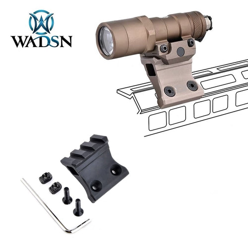 WADSN DD M-Lok and Keymod 1 O'Clock Offset Rail Flashlight Mount - BK (ME08032) - APEXTAC GEAR