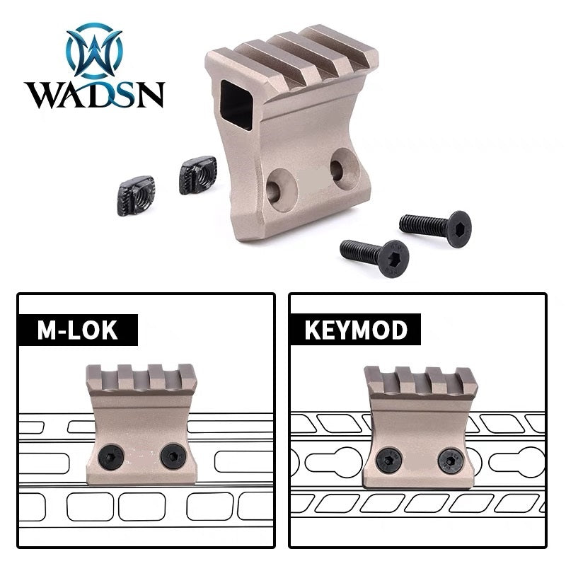 WADSN DD M-Lok and Keymod 1 O'Clock Offset Rail Flashlight Mount - BK (ME08032) - APEXTAC GEAR