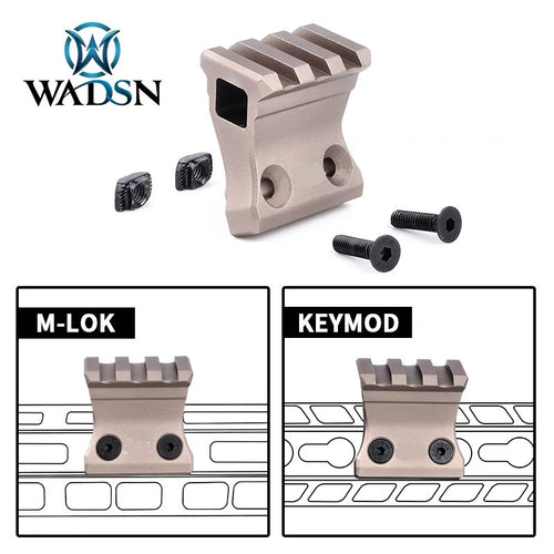WADSN DD M-Lok and Keymod 1 O'Clock Offset Rail Flashlight Mount - TAN(ME08032) - APEXTAC GEAR