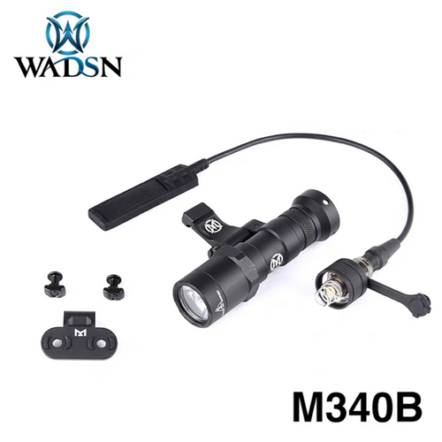 WADSN M340B Scout Light PRO Rail Mount LED Flashlight - BLACK (WD04055) - APEXTAC GEAR