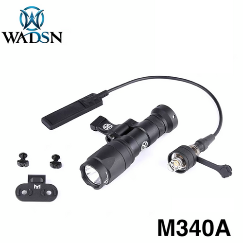WADSN M340A Scout Light PRO Rail Mount LED Flashlight - BLACK (WD04051) - APEXTAC GEAR