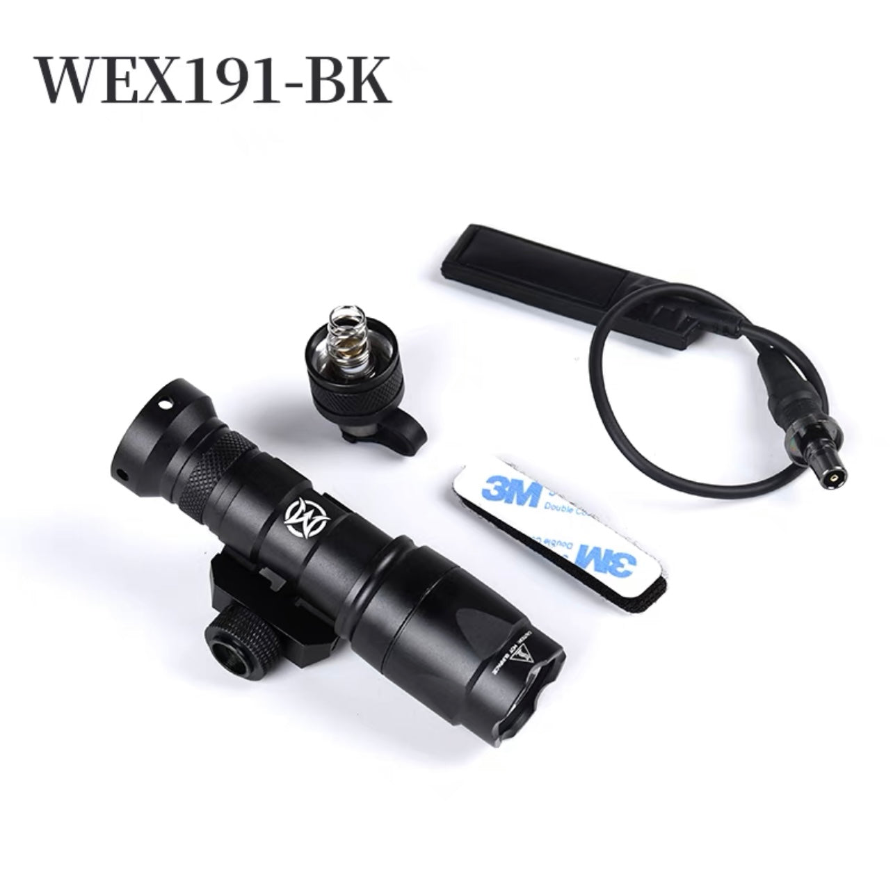 WADSN M300A Mini Scout Light LED Flashlight with Two Control Kit Version - BLACK - APEXTAC GEAR