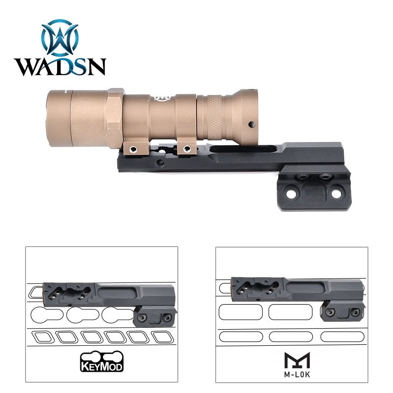 WADSN Thorntail 2 Keymod (Longbar) Rail Light Mount - BLACK (WD02029) - APEXTAC GEAR