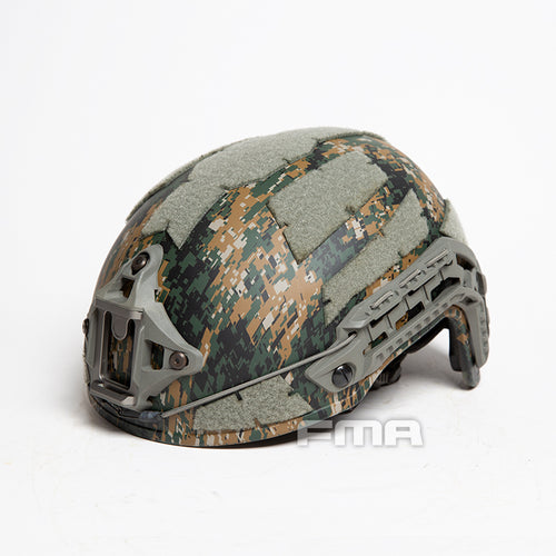 FMA Caiman Ballistic Style Airsoft Protective Helmet - SetDigital Woodland MARPAT (TB1383B) - APEXTAC GEAR