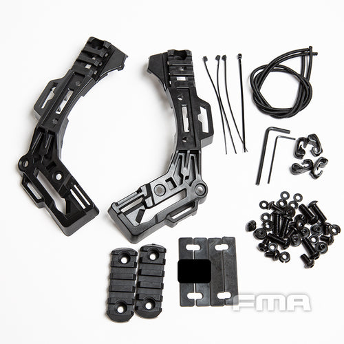 FMA EX Ballistic Helmet Rail 3.0 Retrofit Kit - BLACK (TB1392) - APEXTAC GEAR