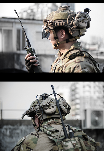 FMA FCS AMP Tactical Headset Communication Noise Reduction DSP Version - FG Green - APEXTAC GEAR
