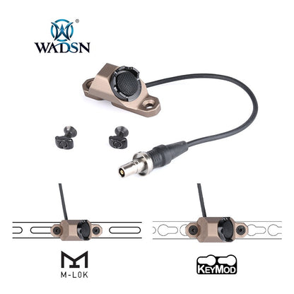 WADSN Hot Button M-LOK & Keymod Rail Mount Switch for Surefire Flashlight - TAN - APEXTAC GEAR