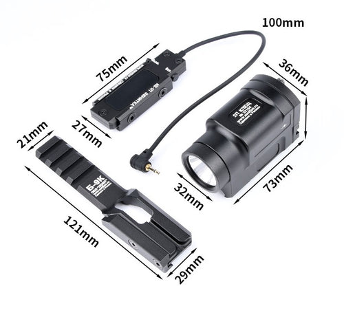 WADSN KLESCH K-2P Under Rail Flashlight w/ Strobe and Remote Switch (WD04050) - APEXTAC GEAR
