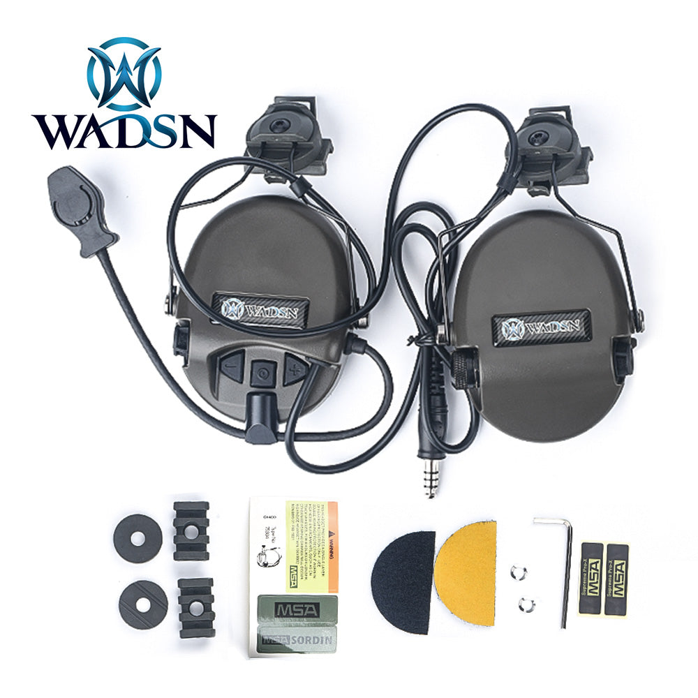 WADSN SORDIN Style Headset with  Helmet Rail Adaptor Basic Ver. (WZ191) - APEXTAC GEAR