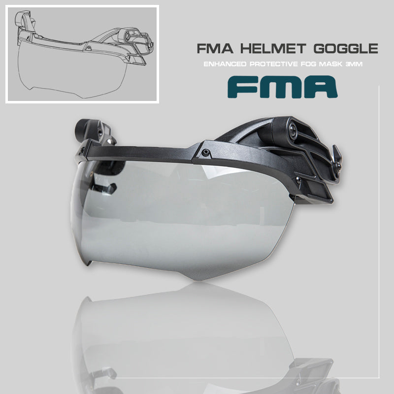 FMA Helmet Goggle Enhanced Protective Fog Mask - APEXTAC GEAR