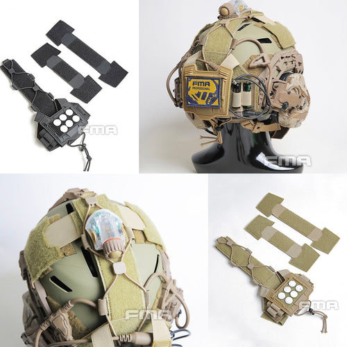 FMA Universal Agility Bridge Cover For Tactical Helmet w/ NVG Battery Pouch - APEXTAC GEAR